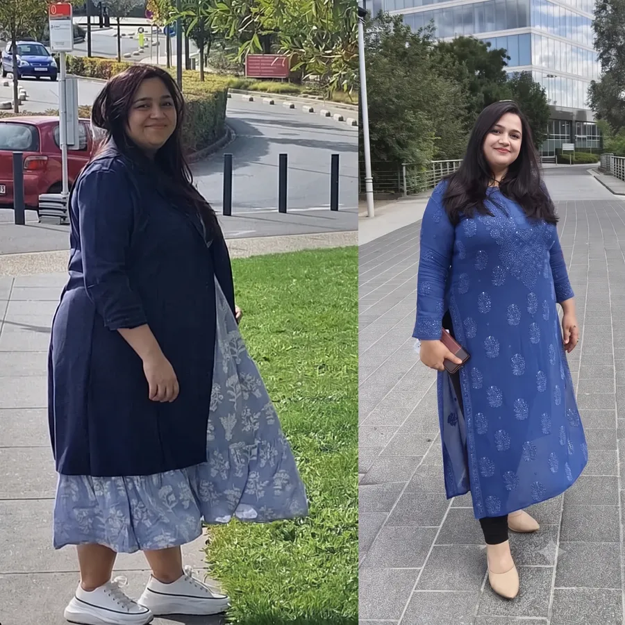 Mandawi Tripathi — before and after transformation with Coach Mawra